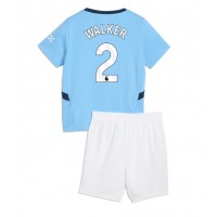 Fotballdrakt Barn Manchester City Kyle Walker #2 Hjemmedraktsett 2024-25 Kortermet (+ Korte bukser)